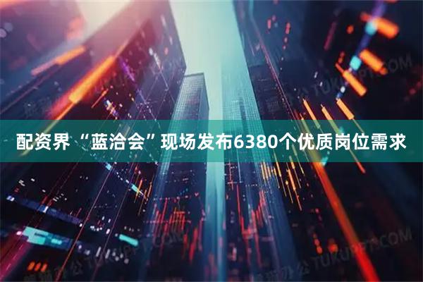 配资界 “蓝洽会”现场发布6380个优质岗位需求