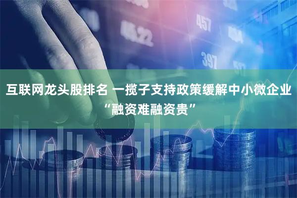 互联网龙头股排名 一揽子支持政策缓解中小微企业“融资难融资贵”
